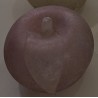 Pomme rouge en verre scavo