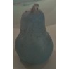Poire bleue en verre scavo