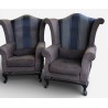 Paire de grands fauteuils à oreilles Montgomery