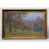 Tableau \"Vevey\" signé F. HUGUENIN L