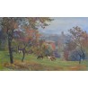 Tableau \"Vevey\" signé F. HUGUENIN L