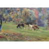Tableau \"Vevey\" signé F. HUGUENIN L