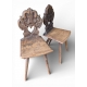 Paire d'escabelles sculptées