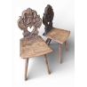 Paire d'escabelles sculptées