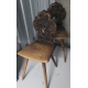 Paire d'escabelles sculptées
