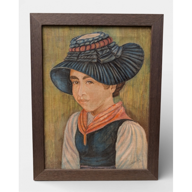 Tableau "Valaisanne" signé P. BERTHEX