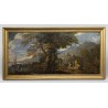 Tableau \"Paysage animé de bord de mer\"