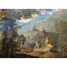 Tableau \"Paysage animé de bord de mer\"
