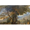 Tableau \"Paysage animé de bord de mer\"