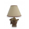 Paire de lampes en faïence, fond beige