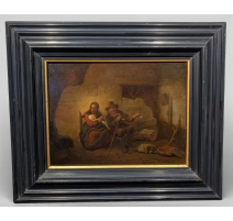 Tableau "Scène d'intérieur" signée