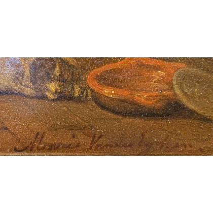 Tableau \"Scène d\'intérieur\" signée