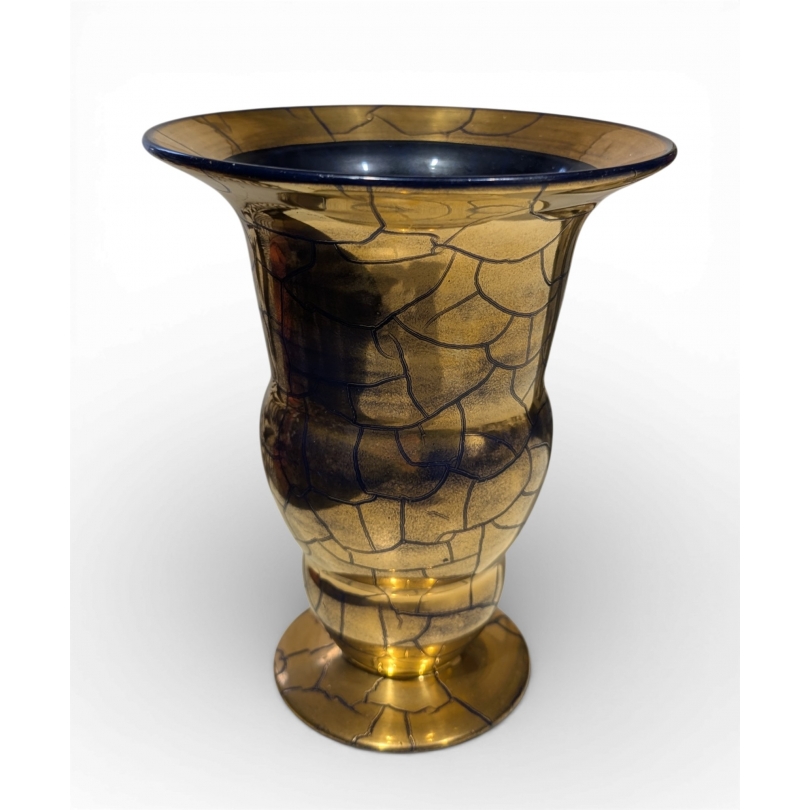 Vase en verre de Saint-Prex doré