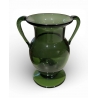 Vase en verre de Saint-Prex vert à anses
