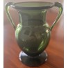 Vase en verre de Saint-Prex vert à anses
