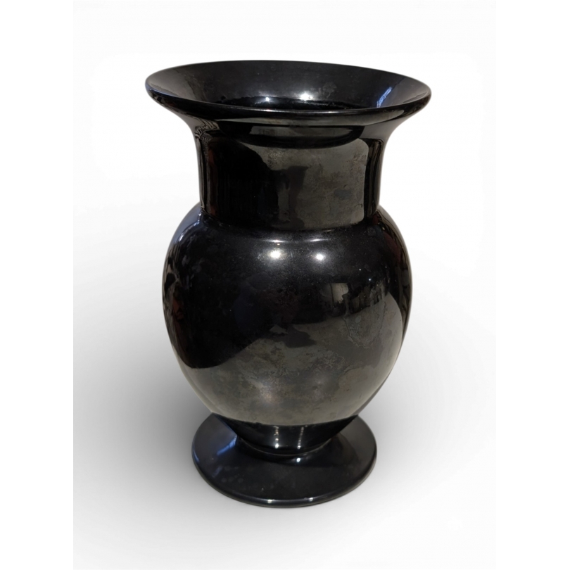 Vase en verre de Saint-Prex noir