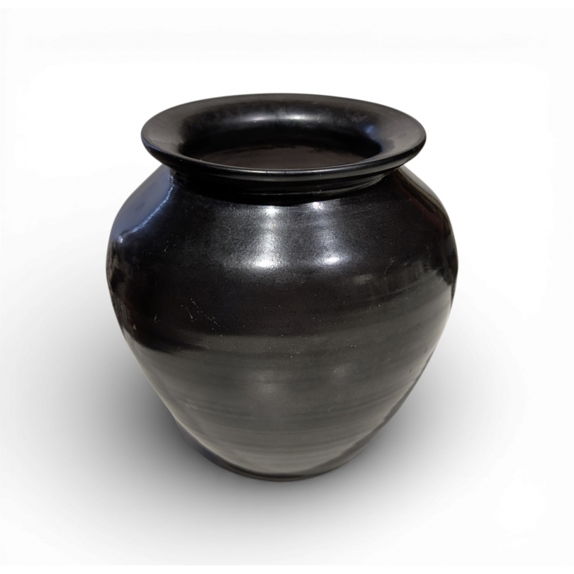 Black Saint-Prex glass vase