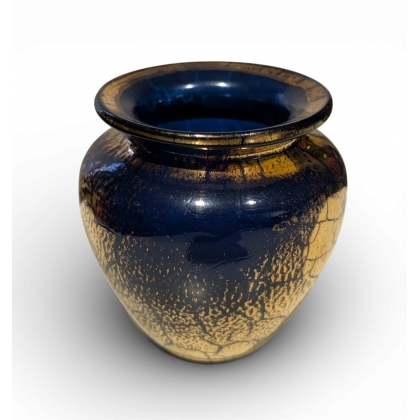 Vase en verre de Saint-Prex doré