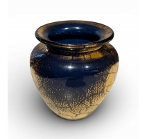 Vase en verre de Saint-Prex doré