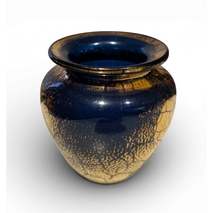 Vase en verre de Saint-Prex doré