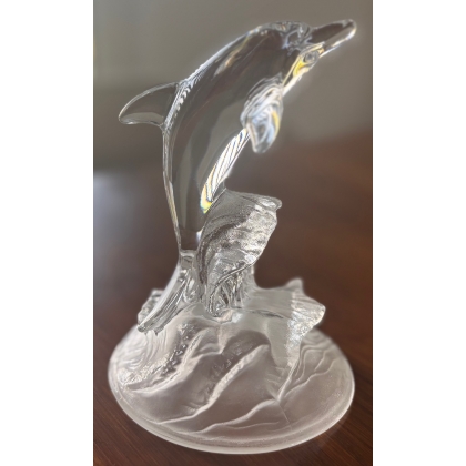Dauphin en Cristal moulé D\'Arques