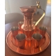 Channe, 6 verres et plateau en cuivre