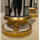 Paire de vases tubes en porcelaine de Paris