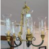 Lustre en bronze doré et noirci par Tisserant