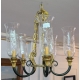 Lustre en bronze doré et noirci par Tisserant