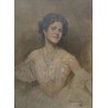 Tableau \"Jeune femme\" signé