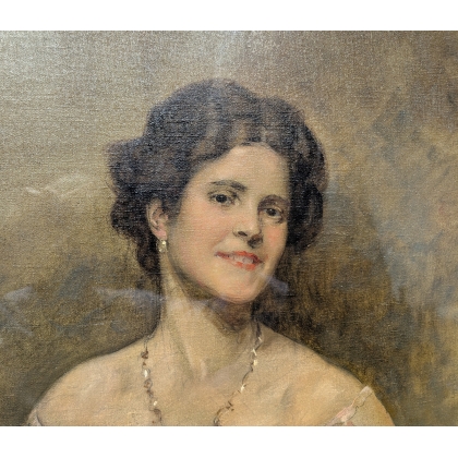 Tableau \"Jeune femme\" signé