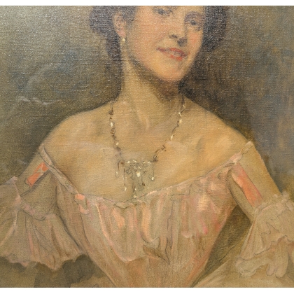 Tableau \"Jeune femme\" signé