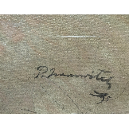 Tableau \"Jeune femme\" signé