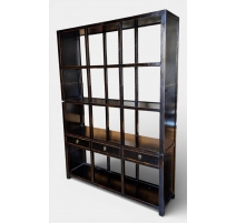 Etagère chinoise en bois laquée noire