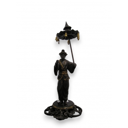 Bronze \"Chinois avec ombrelle\"