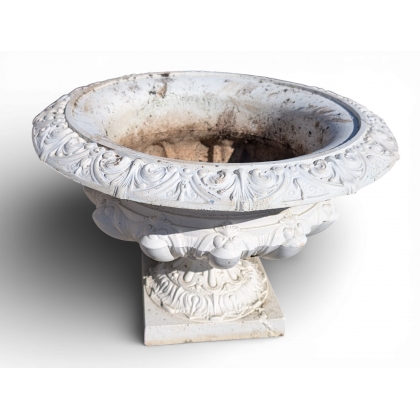 Vasque en fonte blanche