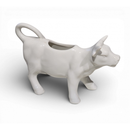Crémier \"Vache\" en porcelaine blanche
