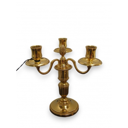 Gilded Directoire-style candlestick with 3 arms from Moinat SA – Antiques and home décor