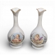Paire de vases en opaline Anges