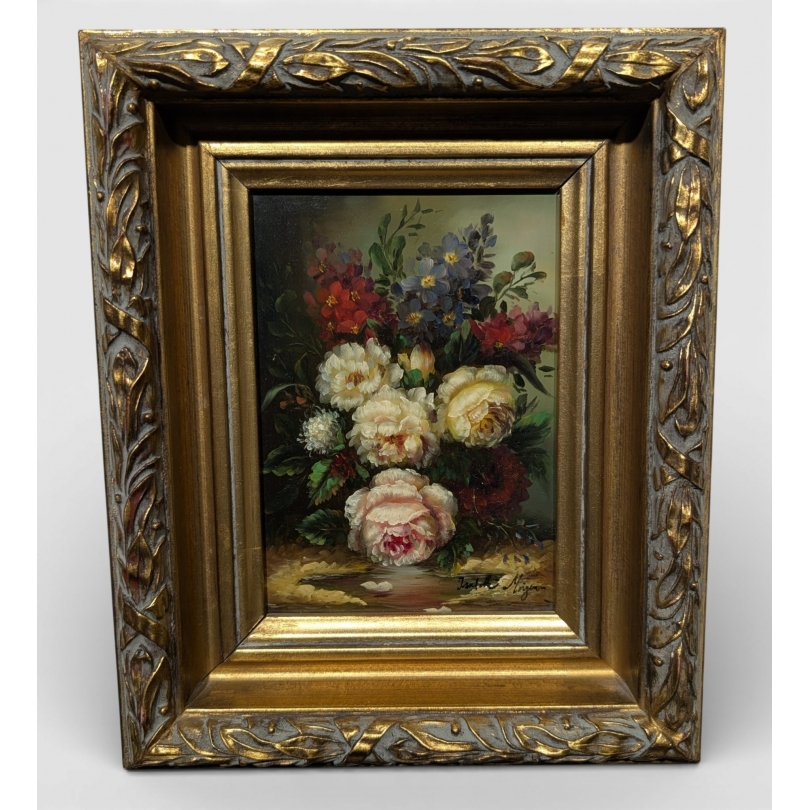 Tableau "Bouquet de fleurs" signé