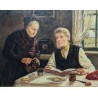 Tableau \"Scène d\'intérieur\" signé