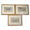 Lot de 3 gravures "Chasse" signées P MAHLER