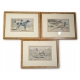 Lot de 3 gravures "Chasse" signées P MAHLER