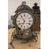 Green-lacquered Louis XV clock, signed DUBOIS