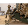 Green-lacquered Louis XV clock, signed DUBOIS