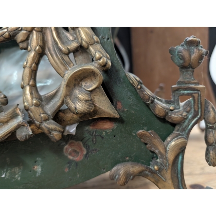 Green-lacquered Louis XV clock, signed DUBOIS