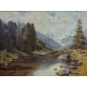 Tableau "Montagne" signé J. GEISSER