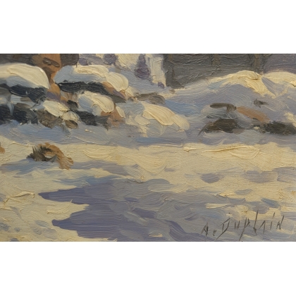 Tableau \"Les Diablerets\" signé A. DUPLAIN