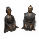 Couple japonais en bronze