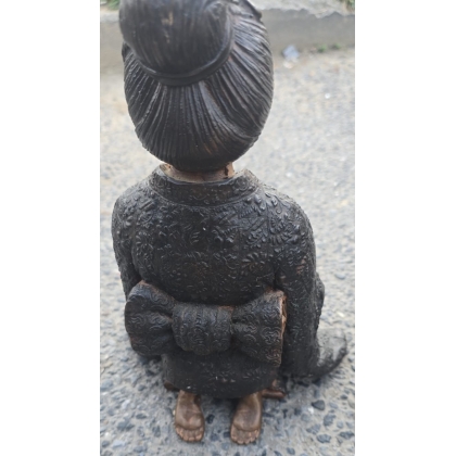 Couple japonais en bronze